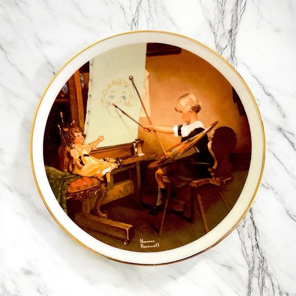 Limited Edition Norman Rockwell Collector Series Plate “Artist Daughter” - Picture 3 of 12